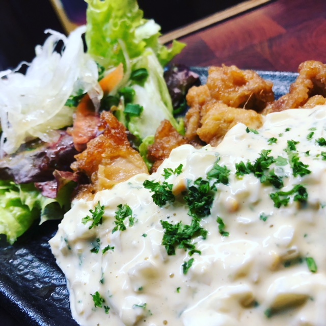 Vinegared Fried Chicken with Tartar Sauce
