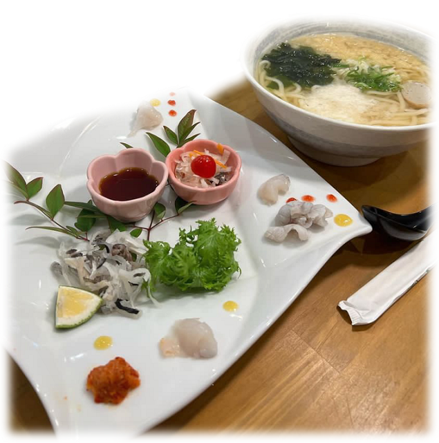 Pufferfish Sashimi & Udon