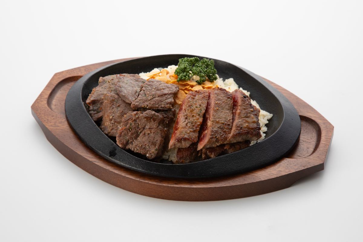 Skirt Steak,Sirloin Garlic Rice